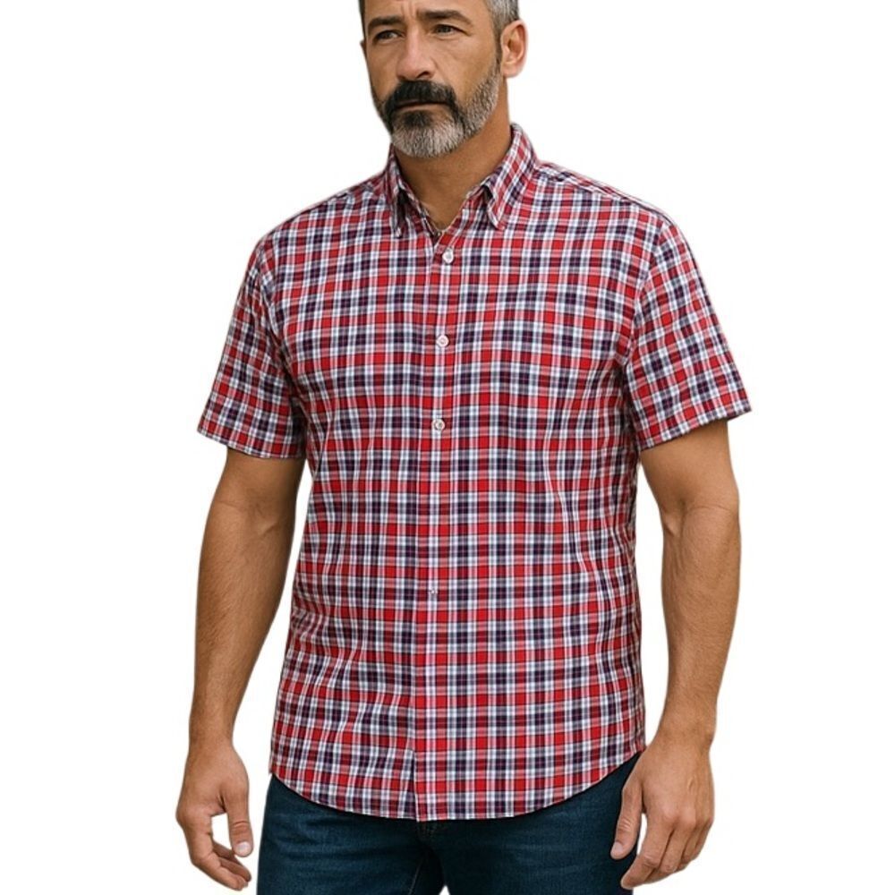 WRANGLER GEORGE STRAIT RED PLAID - MENS BUTTON DOWN SHIRT Size Medium